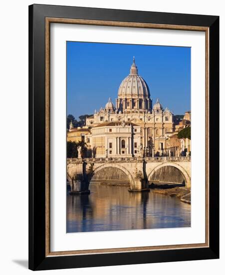 Sant'Angelo Bridge and St. Peter's Basilica-Sylvain Sonnet-Framed Photographic Print