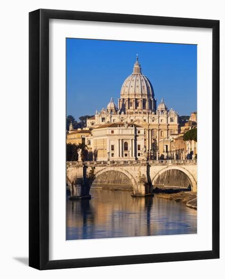 Sant'Angelo Bridge and St. Peter's Basilica-Sylvain Sonnet-Framed Photographic Print