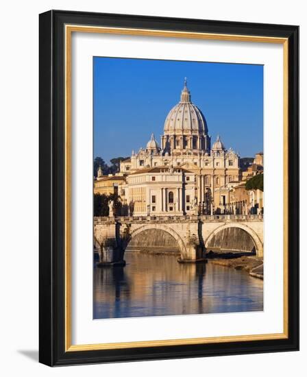 Sant'Angelo Bridge and St. Peter's Basilica-Sylvain Sonnet-Framed Photographic Print