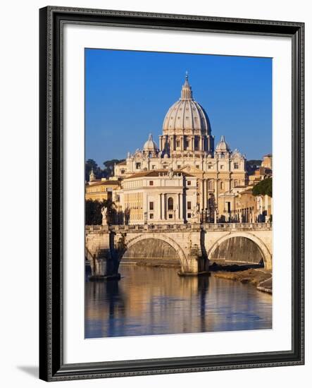 Sant'Angelo Bridge and St. Peter's Basilica-Sylvain Sonnet-Framed Photographic Print