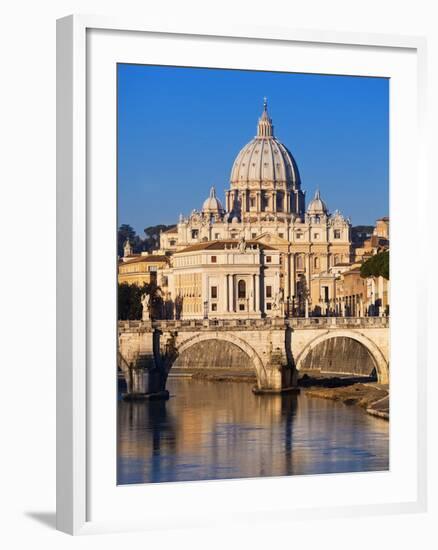 Sant'Angelo Bridge and St. Peter's Basilica-Sylvain Sonnet-Framed Photographic Print