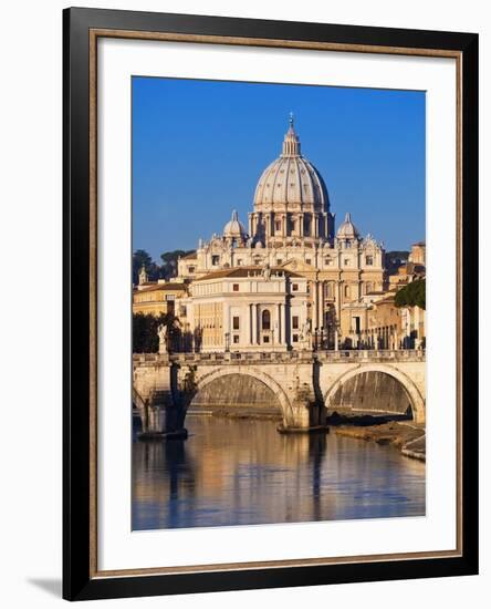 Sant'Angelo Bridge and St. Peter's Basilica-Sylvain Sonnet-Framed Photographic Print