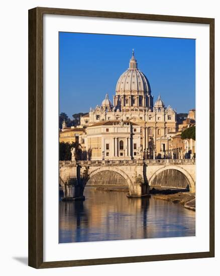 Sant'Angelo Bridge and St. Peter's Basilica-Sylvain Sonnet-Framed Photographic Print