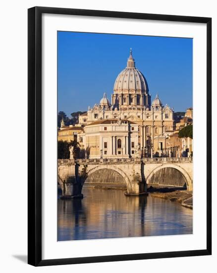 Sant'Angelo Bridge and St. Peter's Basilica-Sylvain Sonnet-Framed Photographic Print