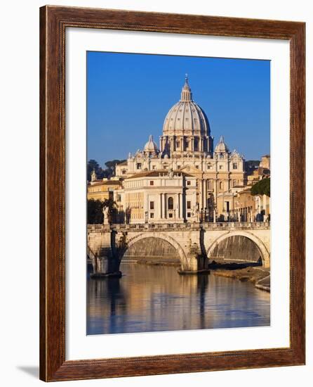 Sant'Angelo Bridge and St. Peter's Basilica-Sylvain Sonnet-Framed Photographic Print