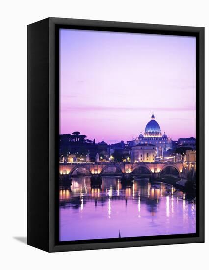 Sant'Angelo Bridge over Tiber River-Dennis Degnan-Framed Premier Image Canvas