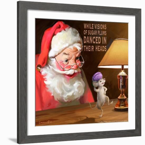 Santa 2 Sugar Plums-Chris Consani-Framed Art Print