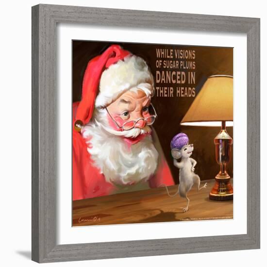 Santa 2 Sugar Plums-Chris Consani-Framed Art Print