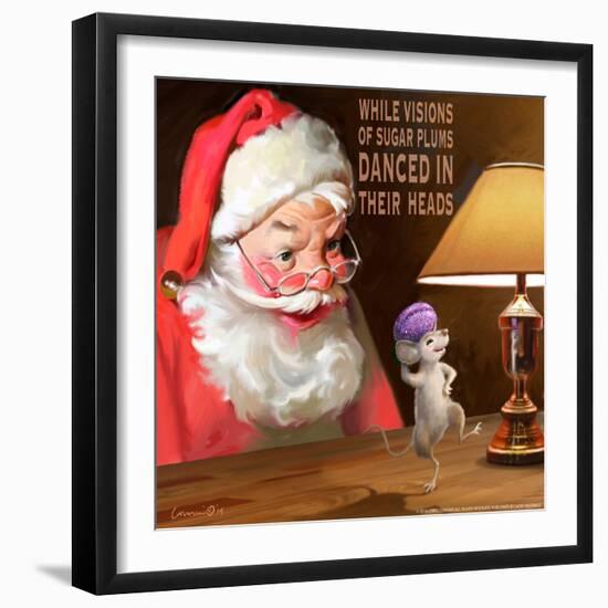 Santa 2 Sugar Plums-Chris Consani-Framed Art Print