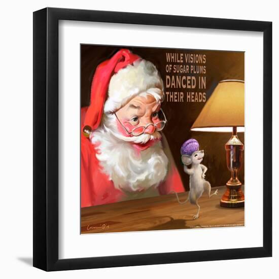 Santa 2 Sugar Plums-Chris Consani-Framed Art Print