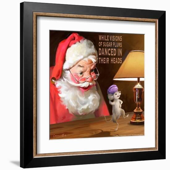 Santa 2 Sugar Plums-Chris Consani-Framed Art Print