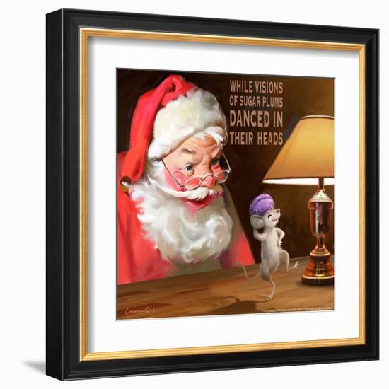 Santa 2 Sugar Plums-Chris Consani-Framed Art Print