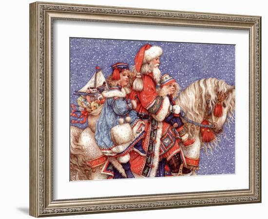 Santa and Children-Anne Yvonne Gilbert-Framed Giclee Print