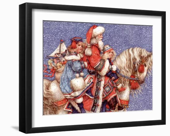 Santa and Children-Anne Yvonne Gilbert-Framed Giclee Print