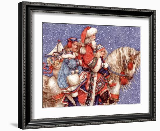 Santa and Children-Anne Yvonne Gilbert-Framed Giclee Print