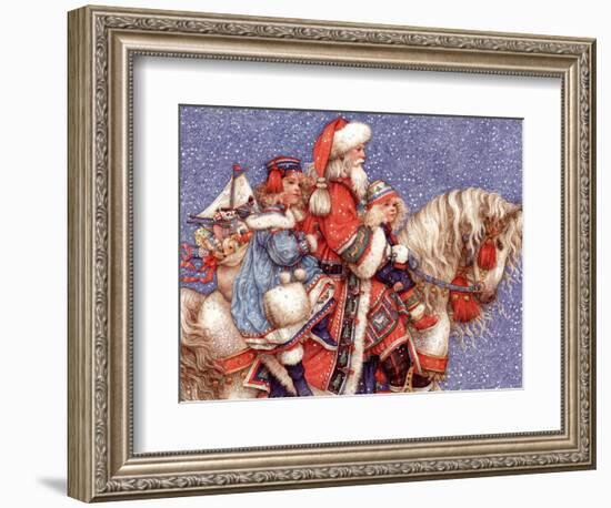 Santa and Children-Anne Yvonne Gilbert-Framed Giclee Print