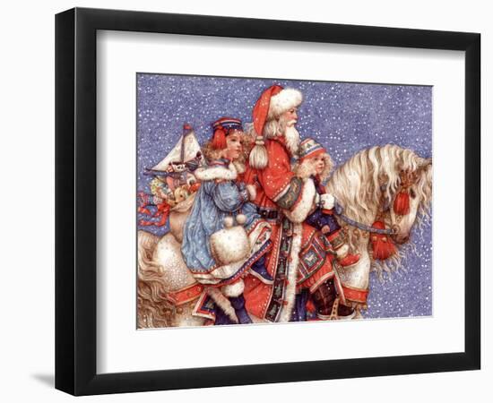 Santa and Children-Anne Yvonne Gilbert-Framed Giclee Print