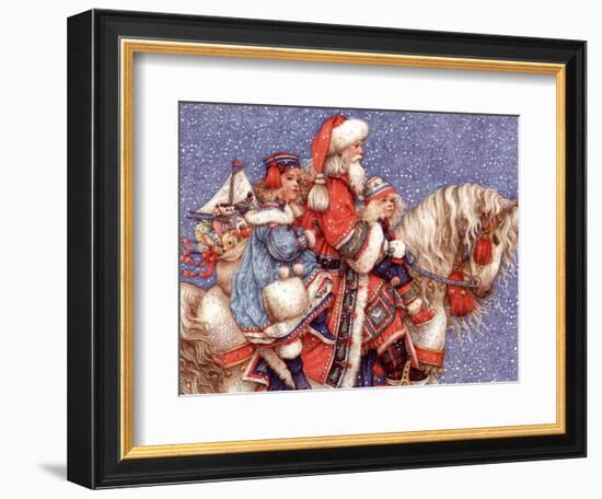 Santa and Children-Anne Yvonne Gilbert-Framed Giclee Print