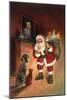Santa and Family Pets-Hal Frenck-Mounted Giclee Print