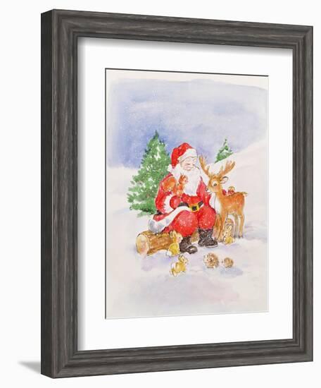 Santa and Friends-Diane Matthes-Framed Giclee Print