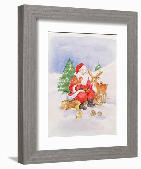 Santa and Friends-Diane Matthes-Framed Giclee Print