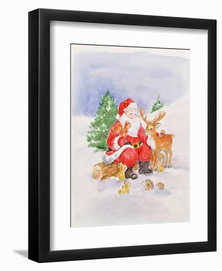 Santa and Friends-Diane Matthes-Framed Giclee Print