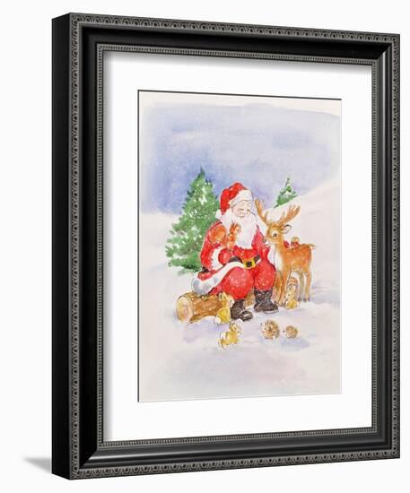 Santa and Friends-Diane Matthes-Framed Giclee Print