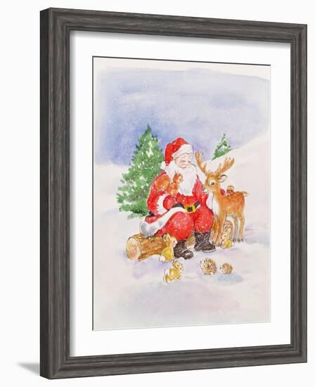 Santa and Friends-Diane Matthes-Framed Giclee Print