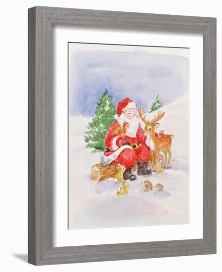 Santa and Friends-Diane Matthes-Framed Giclee Print