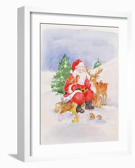 Santa and Friends-Diane Matthes-Framed Giclee Print