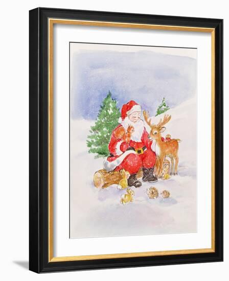 Santa and Friends-Diane Matthes-Framed Giclee Print