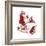 Santa and Helpers-Norman Rockwell-Framed Giclee Print