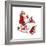 Santa and Helpers-Norman Rockwell-Framed Giclee Print