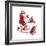 Santa and Helpers-Norman Rockwell-Framed Giclee Print