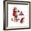 Santa and Helpers-Norman Rockwell-Framed Giclee Print