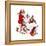 Santa and Helpers-Norman Rockwell-Framed Premier Image Canvas