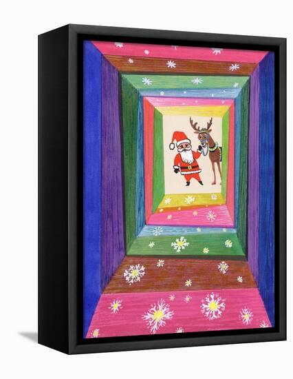 Santa and His Reindeer-Stanley Cooke-Framed Premier Image Canvas