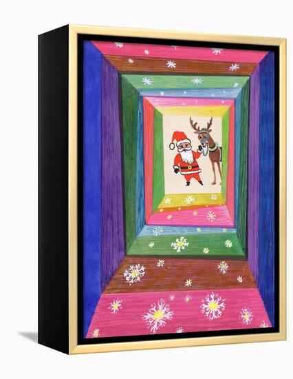 Santa and His Reindeer-Stanley Cooke-Framed Premier Image Canvas