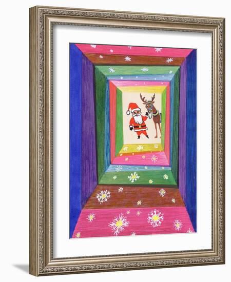 Santa and His Reindeer-Stanley Cooke-Framed Giclee Print