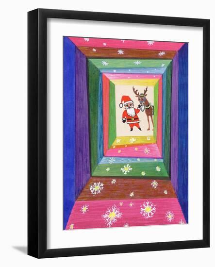 Santa and His Reindeer-Stanley Cooke-Framed Giclee Print