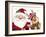 Santa and Reindeer-MAKIKO-Framed Giclee Print