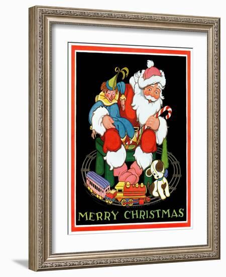 Santa and the Toys - Child Life-Hazel Frazee-Framed Giclee Print