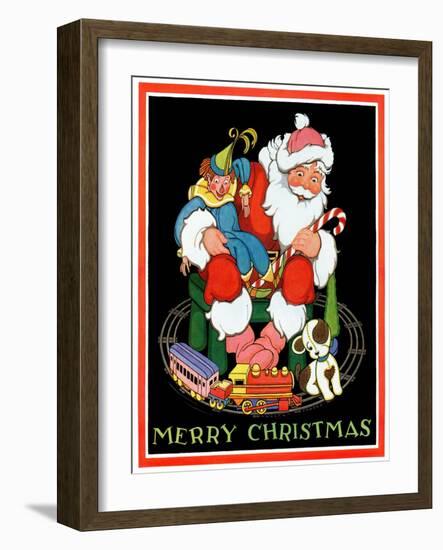 Santa and the Toys - Child Life-Hazel Frazee-Framed Giclee Print
