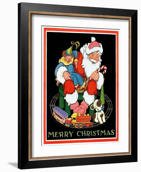 Santa and the Toys - Child Life-Hazel Frazee-Framed Giclee Print