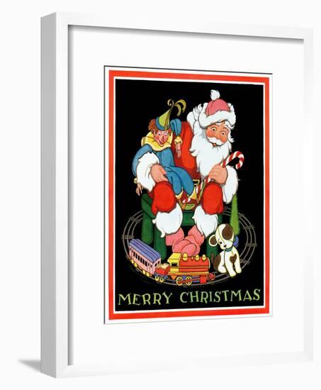 Santa and the Toys - Child Life-Hazel Frazee-Framed Premium Giclee Print