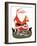 Santa and the Train - Jack and Jill, December 1957-Jack Weaver-Framed Giclee Print