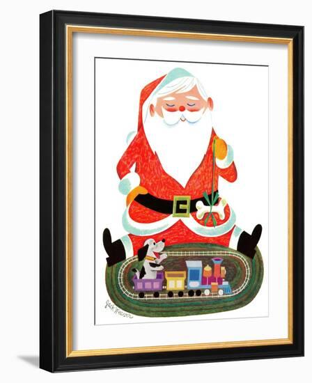 Santa and the Train - Jack and Jill, December 1957-Jack Weaver-Framed Giclee Print