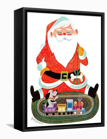 Santa and the Train - Jack and Jill, December 1957-Jack Weaver-Framed Premier Image Canvas