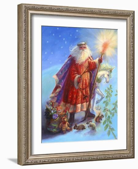 Santa and Unicorn-Judy Mastrangelo-Framed Giclee Print