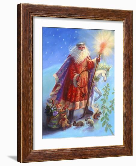 Santa and Unicorn-Judy Mastrangelo-Framed Giclee Print